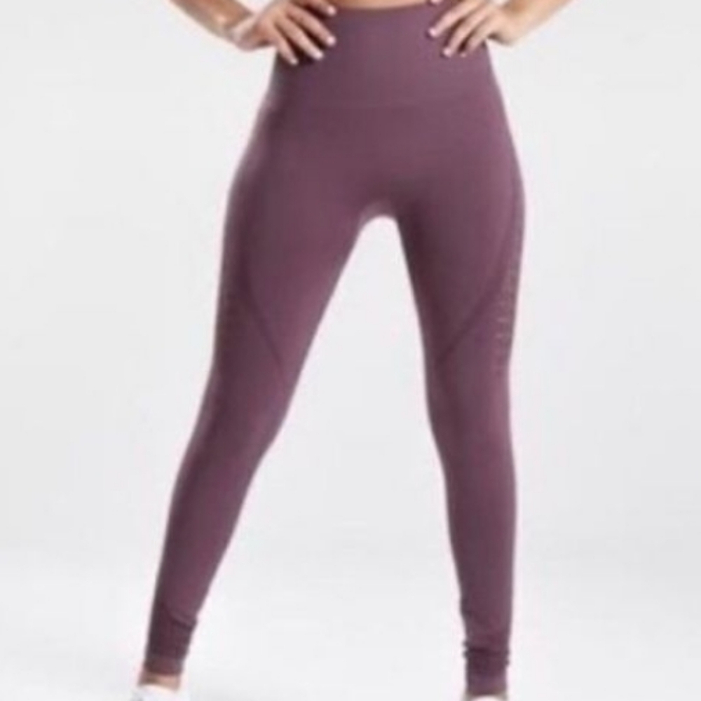 Gymshark Dark Mauve Designed Leggings (fits XS - S)